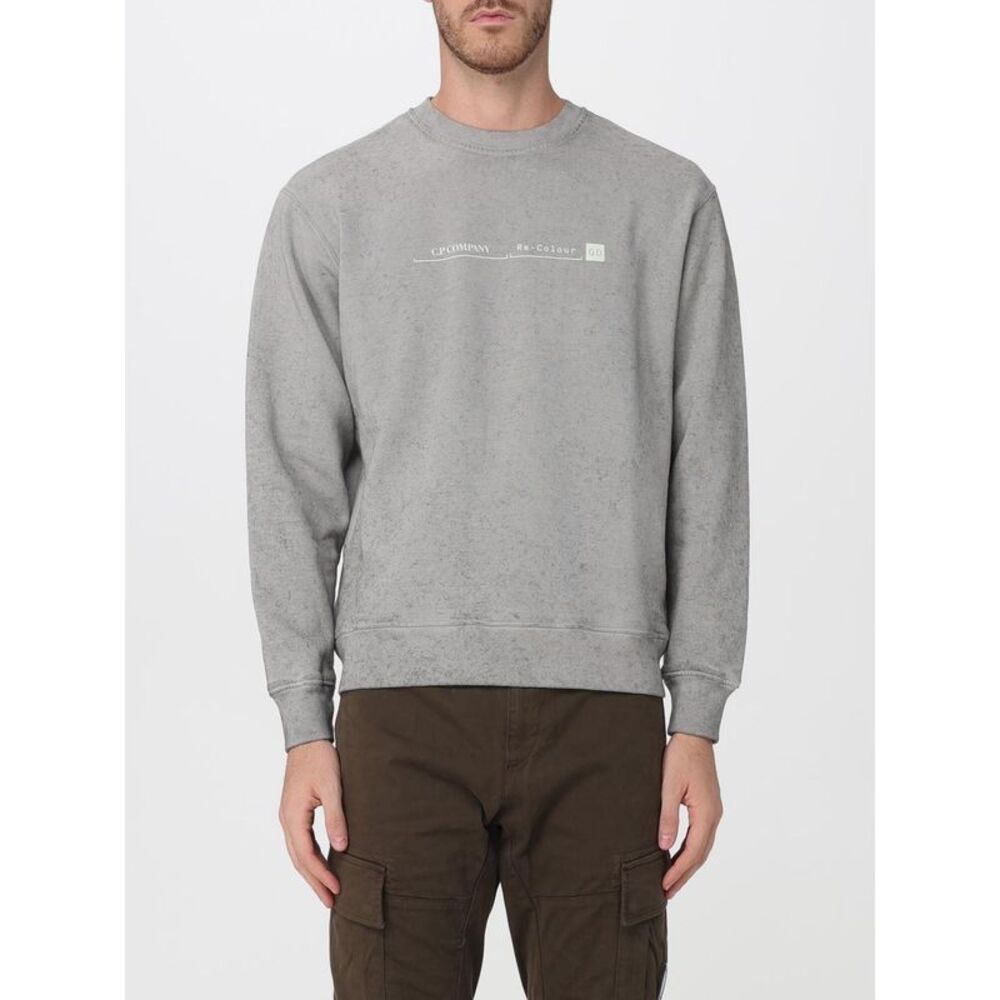 C.P. Company Men Cotton Crewneck Jumper C.P. Company With Contrast Logo